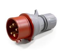 McPower Enchufe CEE | IP44 | 415V, 16A, 5 polos, ideal para dispositivos de corriente trifásica, seguro y duradero, medidas 149x76x66mm