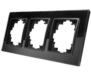 McPower Flair - Marco de 3 marcos de cristal, color negro