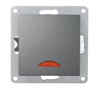 McPower Interruptor Flair | 250V~/10A | Montaje empotrado | Luz de orientación incluida | Color antracita mate