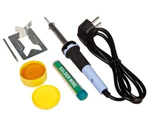 McPower Kit de soldadura | LS-220 | 30W con soldador, soporte, estaño, punta de soldadura y grasa de soldadura