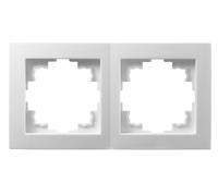 McPower Marco de 2 módulos | Flair | Doble marco para enchufes e interruptores, 152 x 81x 10mm blanco mate