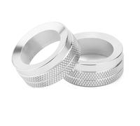 MCQNDS Anillo Ajuste Perilla Control Central Aire Acondicionado Coche para Mazda 3 para Axela CX-30 para Artez 2020 2021 2022 2023 2024 Interior del Coche(Plata)