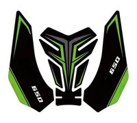 MCQNDS Calcomanía Tanque Motocicleta para Z650 para NINJA650 para Ninja 650 Almohadilla De Tanque De Motocicleta Calcomanías De Agarre De Rodilla Pegatinas De Cuero(Verde)