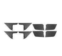 MCQNDS Embellecedor Cubierta Panel Manija Puerta Interior Coche Acero Inoxidable Para Toyota RAV4 XA50 2019 2020 2021 2022 2023 2024 Híbrido(Carbon look)