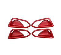 MCQNDS Manija Puerta Interior Panel Reposabrazos Embellecedor Decorativo Para Renault Para Clio 2019 2020 2021 2022 2023(Red)
