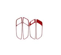 MCQNDS Para Asiento Para Leon MK3 2013 2014 2015 LHD RHD Pegatina Fibra Carbono Marco Manija Puerta Interior Coche Embellecedor Panel(RHD Red Carbon)