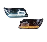 MCQNDS Para Dodge Para Journey 2009-2016 Faros Delanteros Del Coche Información Dinámica Señal De Giro Luces De Circulación Diurna Faros Delanteros(For LED)