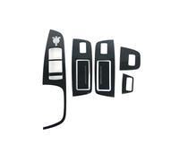 MCQNDS Para Q7 2008-2015 Reposabrazos Puerta Interior Coche Botones Interruptor Ventana, Embellecedor Cubierta Marco Decorativo(Carbon look)