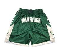 MCQOmcil Los Hombres De La NBA Bucks Pantalones Corto De Baloncesto Alta Elasticidad Respirable Deportivo Pantalones (Color : B, Size : S)