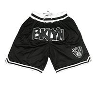 MCQOmcil Los Hombres De La NBA Nets Pantalones Corto De Baloncesto Alta Elasticidad Respirable Deportivo Pantalones (Color : 1, Size : L)