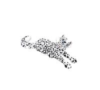 MCQWOMFQAK 1pc 3D Printed Articulated Snow Leopard Figurine with Realistic Eyes Movable Joint Animal Model Desk Decor Idea(Two Colors Are Randomly Chosen)