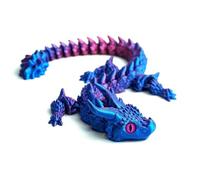 MCQWOMFQAK 1pc 3D Printed Flexible Joint Dragon Figurine Articulated Mythical Creature Model Desk Decor for Home Office Car Collectible Toy Gift(One Size)