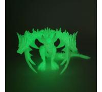 MCQWOMFQAK 1pc 3D Printed Laser Multicolor Gradient Three Headed Dragon Figurine Fantasy Creature Model Desk Decor Collectible Gift(2)