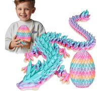 MCQWOMFQAK 1pc Mystery Dragon Egg 3D Printed with Dragon Inside Surprise Collectible Model Fantasy Figurine Desk Ornament Gift for All Occasions(6,L)