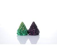 MCQWOMFQAK 2 Pack 3D Printed Optical Illusion Spiral Cone Fidget Toy Pine Cone Design with 2 Tier Stackable Spirals Stress Relief Desk Decor Gift for Adults