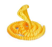 MCQWOMFQAK 3D Printed Crystal Dragon Snake Fidget Toy Articulated Flexible Joint Sensory Stress Relief Desk Decor Office Gift(Silk Gold,One Size)