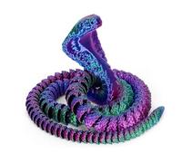 MCQWOMFQAK 3D Printed Crystal Dragon Snake Fidget Toy Articulated Flexible Joint Sensory Stress Relief Desk Decor Office Gift(Dazzling,45cm)