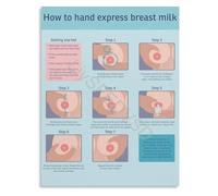 MCQWOMFQAK All You Need Breast Milk Storage Poster Lactation Educational Guide Wall-Art Canvas for Mom Sanctuary(Unframed,08x12inch(20x30cm))