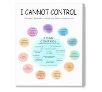 MCQWOMFQAK School Office Poster Mental Health Things I Can Control Art for Home Decor(Unframed,12x18inch(30x45cm))