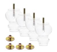 Mcredy Patas acrílicas para muebles de armario, 85 mm de altura, patas acrílicas transparentes para sofá, sofá, patas de muebles, paquete de 4, tipo 1