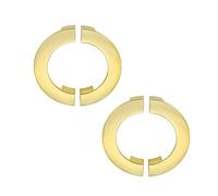 Mcredy Tiradores semicirculares de media luna de 96 mm, distancia del orificio de montaje con tornillos, color dorado cepillado, semicírculo, aleación de zinc, paquete de 4