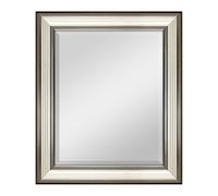 MCS Espejo Estriado de 16 x 20, dimensión Exterior es de 21 x 25 Pulgadas, Acabado Plateado 20578, Poliestireno, 40.6L x 40.6W cm