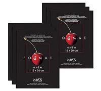 MCS Format - Marco de Fotos de 6 x 8 Pulgadas, Color Negro, Vertical y Horizontal, para Colgar en la Pared o en la Mesa, para Fotos pequeñas e Impresiones artísticas (Paquete de 6)