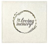 MCS In Loving Memory Memorial Álbum de Fotos, Vinilo, Crema, 13.5 x 12.5