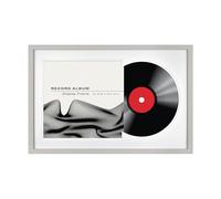 MCS Marco de álbum de discos de doble ranura de 16.5 x 25 pulgadas, grano de madera gris, 16.5 x 25 pulgadas