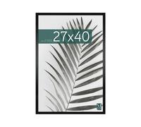 MCS Marco para Póster de Películas Studio Gallery 68,6 x 101,6 cm, Aspecto de Madera Negra, Madera MDF, Fijación a Pared Vertical y Horizontal, Marco Grande de Películas y Arte (Paquete de 1)