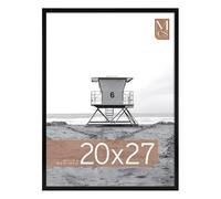 MCS Marco para Póster Foundation 50,8 x 68,6 cm, Marco de Madera Negra Tradicional, Fijación a Pared Vertical y Horizontal, Marco Grande para Fotos, Pósteres y Arte (Paquete de 1)