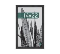 MCS Studio Gallery - Marco de póster grande de 35 x 55 cm, veta de madera negra, vertical y horizontal, para colgar en la pared, para fotos, carteles e impresiones artísticas (paquete de 1)