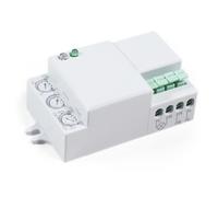 McShine - Detector de Movimiento HF para microondas | LX-701C | Sensor de Movimiento 360° 230 V, 1200 W Detector de Presencia para LED Interior, Alcance 5 m-15 m, Color Blanco