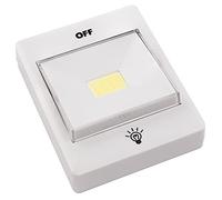 McShine LK3-COB - Lámpara LED con adhesivo (100 x 80 x 30 mm, funciona con pilas, ideal para armarios, camping y emergencia)
