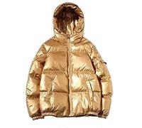 MCSZG Nuevo 2019 Chaqueta de plumón para Mujer Invierno Brillante Plata/Negro/Oro/Azul Tallas Grandes Parka con Capucha Outwear Abrigos Acolchados Mujer 4XL 5XL