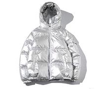 MCSZG Nuevo 2019 Chaqueta de plumón para Mujer Invierno Brillante Plata/Negro/Oro/Azul Tallas Grandes Parka con Capucha Outwear Abrigos Acolchados Mujer 4XL 5XL