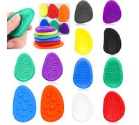 MCTNCT 12 Piezas Fidget Toys Sensory Stones, Piedra Sensorial Juguetes Fidget, Juguetes Sensoriales Autismo, Piedra Sensorial De Silicona para Niños y Adultos para Estrés, Ansiedad, TDAH y Autismo