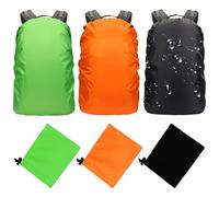 MCTNCT 3 PCS Funda Impermeable para Mochila con Banda Reflectante, Cubre Mochila Lluvia 40-50L, Cubierta de Bolsa Bolso Protector de Lluvia para Senderismo Camping Ciclismo (Bolsa de Almacenamiento)