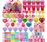 Mctuoba 108 piezas de regalos de fiesta de San Valentín para niños, juguete de caja del tesoro, relleno de piñata, relleno de bolsa de regalo, recompensas escolares, cofre del tesoro, premios de