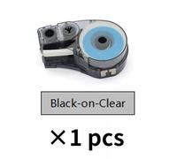 MCUXMVUMI Cinta de Cinta de poliéster M21-250-430 Compatible con BMP21 más BMP21 Lab Negro en Clear 6. 35 mmx6. 4m para el Marcado de Alambre y el etiquetado de Laboratorio(1 pcs Black On Clear)