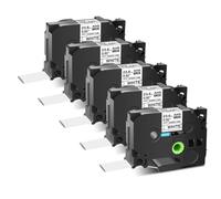 MCUXMVUMI Cinta de Tubo termorretráctil de 5 Piezas Compatible con Impresora HSE 231 HSE 631 Cinta de 6 mm 9 mm 12 mm 18 mm 24 mm(23.6mm White)