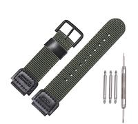 MCXGL Correa de nailon de 18 mm de repuesto para reloj Casio AE1200WH AE-1000 SGW-300H/400 W-735 PRG270 de cuero verde militar