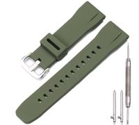 MCXGL Correa de reloj de silicona impermeable compatible con Casio Protrek PRG650 600 PRW6600 para hombre, correa de repuesto deportiva de 24 mm, correa de reloj de liberación rápida (hebilla verde