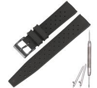 MCXGL Correa de reloj de silicona tropical de 18 mm, 20 mm, 22 mm, resistente a la abrasión, para hombre y mujer, resistente al agua, correa de silicona tropical, talla única, Silicona, Sin piedra