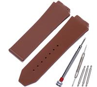 MCXGL Correa de repuesto de goma de 25 mm x 19 mm, compatible con correa de silicona Hublot Big Bang deportiva impermeable con textura lineal, 25 mm