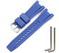 MCXGL Correa de repuesto de resina Gshock para reloj Casio GST-210 GST-W110 GST-W100 GST-S110 GST-S100 GST-B100 GST-S300, Hebilla de plata azul., 26mm, Cinturón de malla para hombre