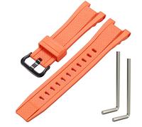 MCXGL Correa de repuesto de resina Gshock para reloj Casio GST-210 GST-W110 GST-W100 GST-S110 GST-S100 GST-B100 GST-S300, Hebilla de color naranja y negro., 26mm, Moderno