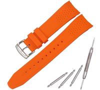 MCXGL Correa de repuesto de silicona de 23 mm compatible con Citizen Eco-Drive Weekender Strap AW1150-07E AW1158-05L pulsera de goma azul con extremo curvado, talla única, Silicona, No es una piedra