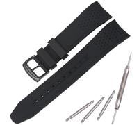 MCXGL Correa de repuesto de silicona de 23 mm compatible con Citizen Eco-Drive Weekender Strap AW1150-07E AW1158-05L pulsera de goma azul con extremo curvado, talla única, Silicona, No es una piedra