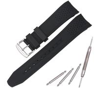 MCXGL Correa de repuesto de silicona de 23 mm compatible con Citizen Eco-Drive Weekender Strap AW1150-07E AW1158-05L pulsera de goma azul con extremo curvado, talla única, Silicona, No es una piedra